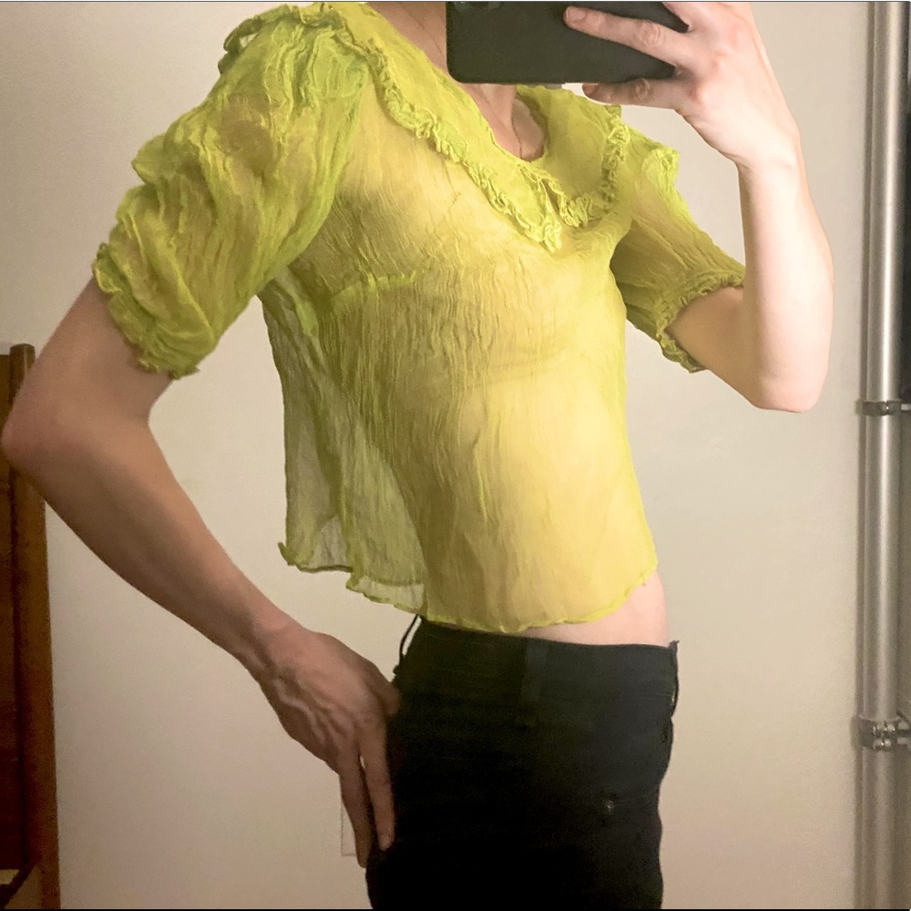 Chartreuse ‘Dana Foley NYC’ Blouse (M)